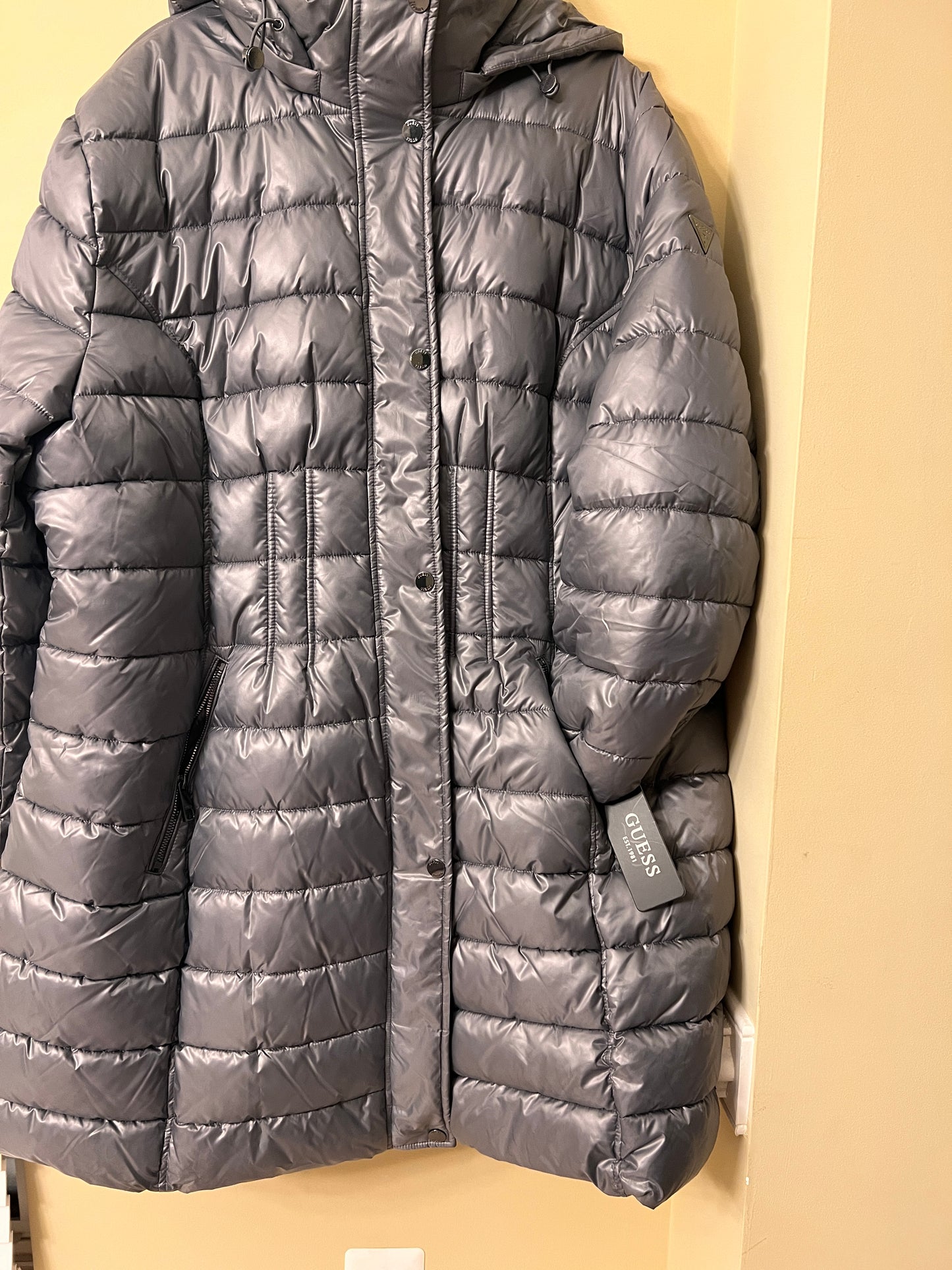 Grey Guess Puffer Jacket