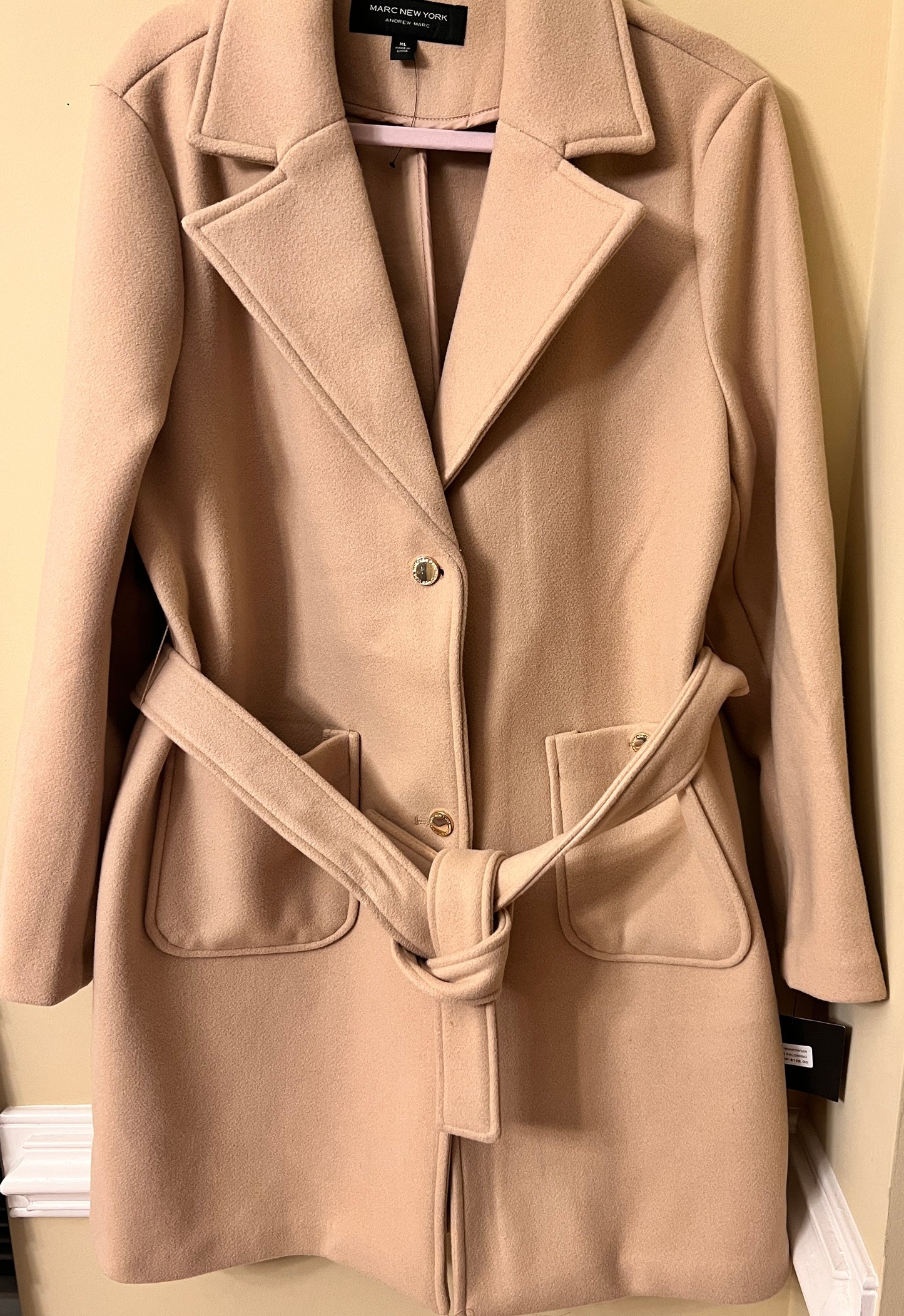 Marc New York Tan Peacoat