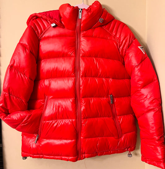 Red Guess Puffer Jacket