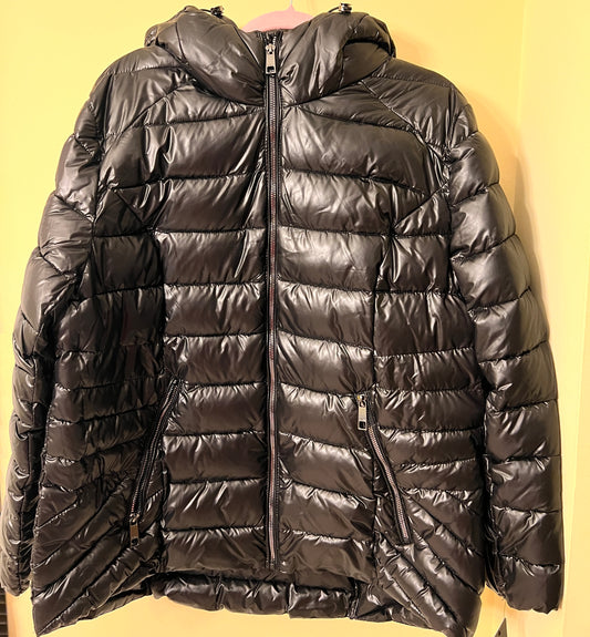 Black Guess Puffer Coat